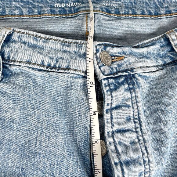 Old Navy Kicker Boot Cut Extra High Rise Distressed Blue Jeans Women’s Size 16 - Picture 6 of 7